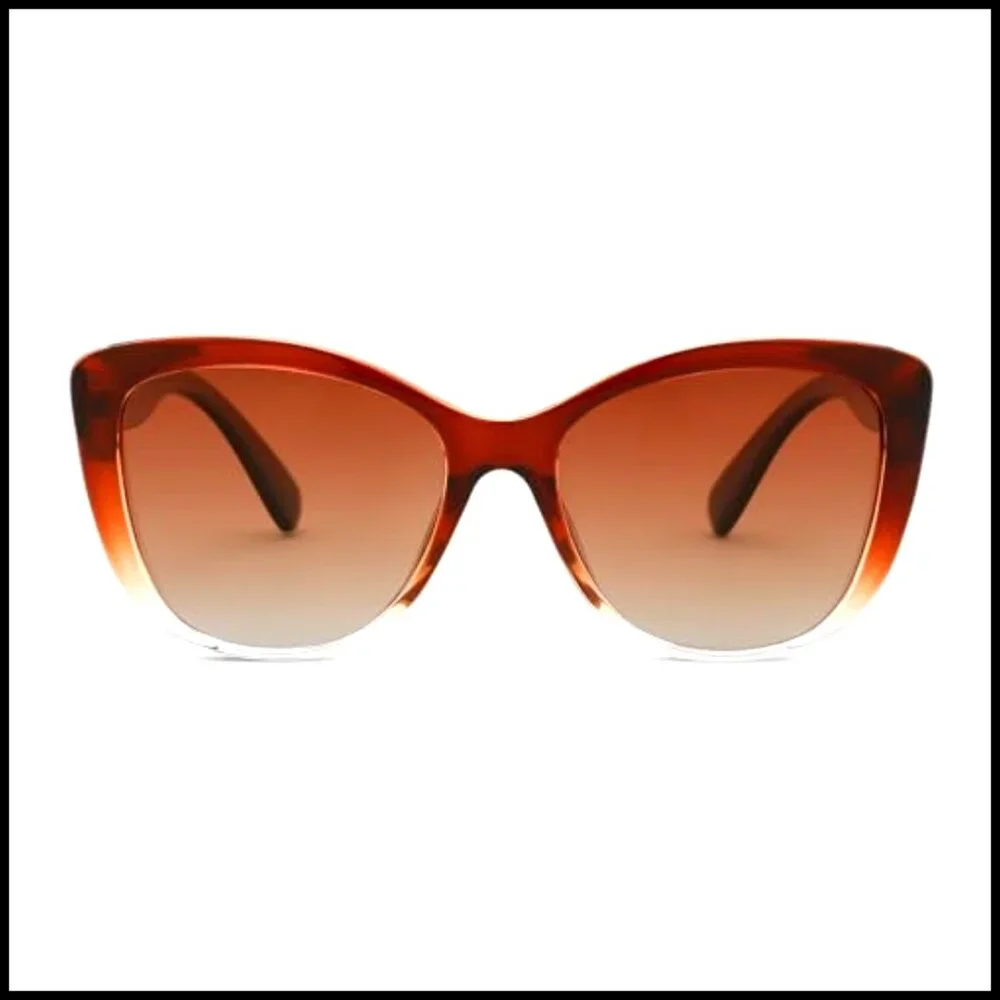 Polarized Cat Eye Sunglasses Vintage Square Frame UV400 Protection